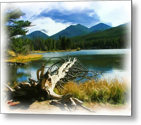 Sprague Lake Metal Print featuring the painting Fallen by Adam Vance