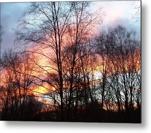 Sunset Metal Print featuring the photograph Fire In The Sky by Kim Galluzzo Wozniak