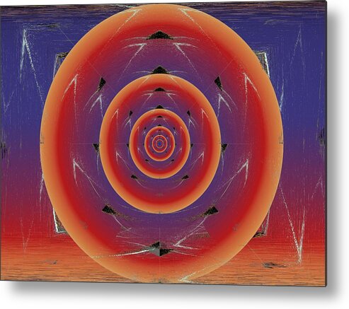 Abstract Metal Print featuring the digital art Flight Of The Firefly by Tim Allen