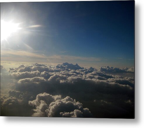 Clouds Metal Print featuring the photograph Friendly Skies by Louise Mingua