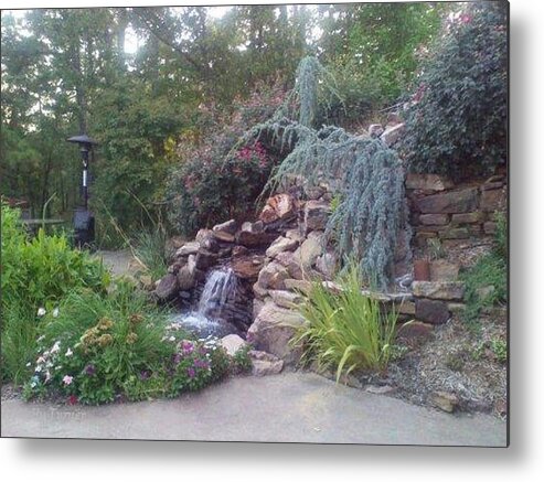 Leaves Metal Print featuring the photograph Garden View by Kelly M Turner