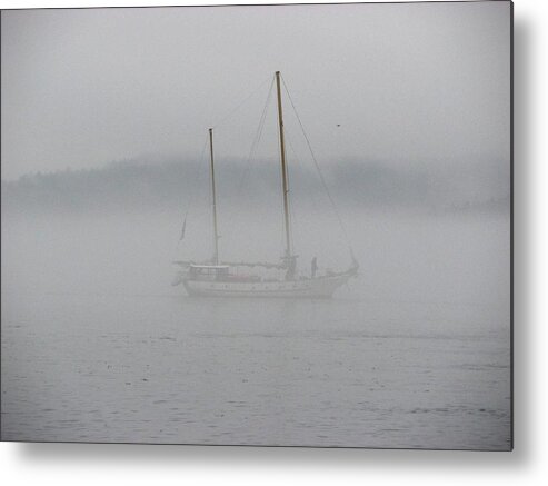 Sail Boat Metal Print featuring the photograph Ghost Ship by Charlene Reinauer