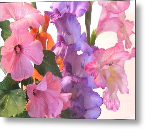Gladiola Metal Print featuring the photograph Gladiola Bouquet by Kathie McCurdy