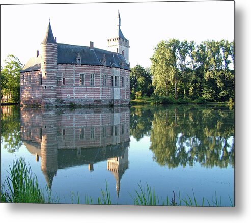 Europe Framed Prints Metal Print featuring the photograph Horst Castle Belgium by Joseph Hendrix