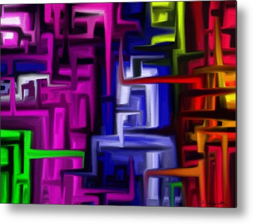 Vibrant Metal Print featuring the digital art Interplex by Jennifer Galbraith