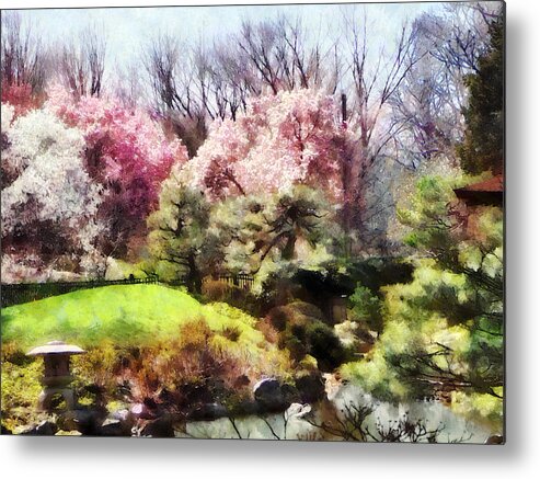 Japanese Garden Metal Print featuring the photograph Japanese Spring by Susan Savad