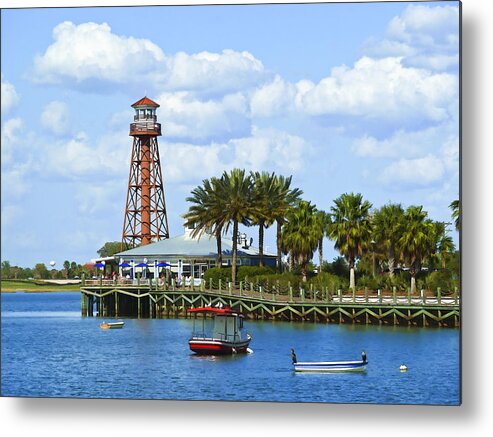 The Villages Metal Print featuring the photograph Lake Sumter in Blue and Green by Betty Eich