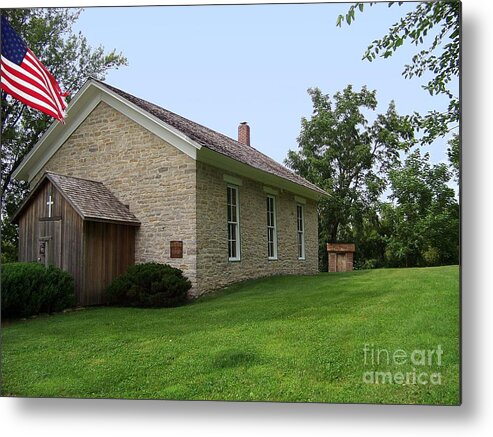 Churches Metal Print featuring the photograph Lenora United Methodist Church - Pioneer Center by Charles Robinson