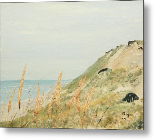 Painting Metal Print featuring the painting Marconi Beach by Alan Mager
