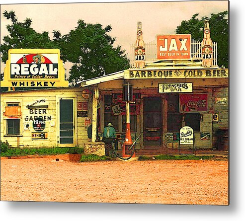 Fsa Metal Print featuring the digital art Marion Post Wolcott's Crossroads Store by Timothy Bulone