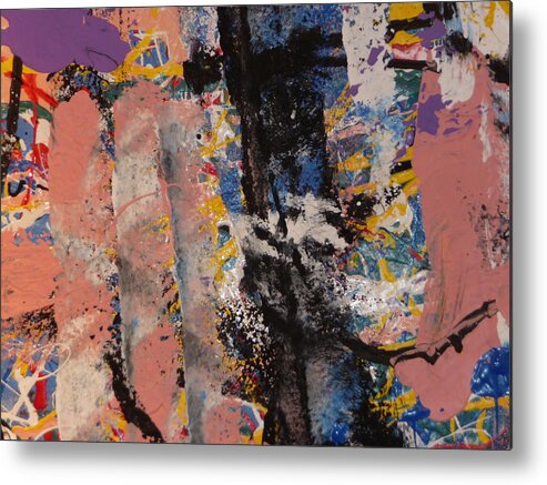 Abstract Metal Print featuring the painting Mix by Beverly Smith