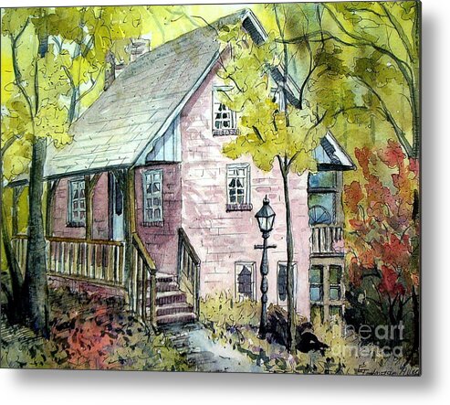 Plein-air Metal Print featuring the painting Mrs. Henry's Home by Gretchen Allen