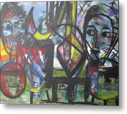 Musical Metal Print featuring the mixed media Music festival. by Samuel Daffa
