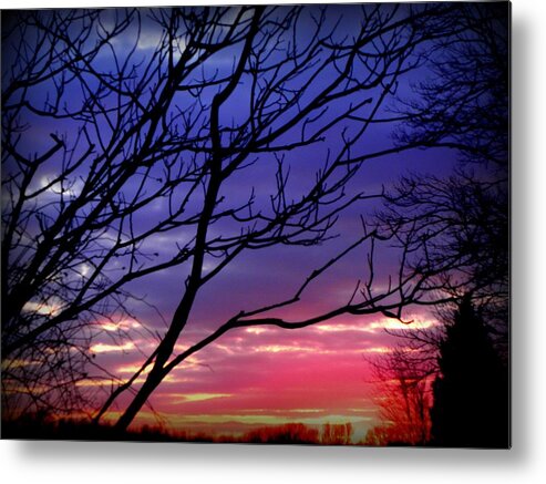 Sunset Metal Print featuring the photograph Natures Painting by Kim Galluzzo