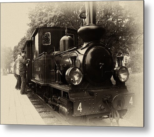 Aged Metal Print featuring the photograph Old Train Sweden by Stelios Kleanthous