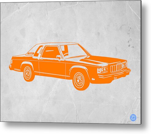 Ford Metal Print featuring the photograph Orange Car by Naxart Studio