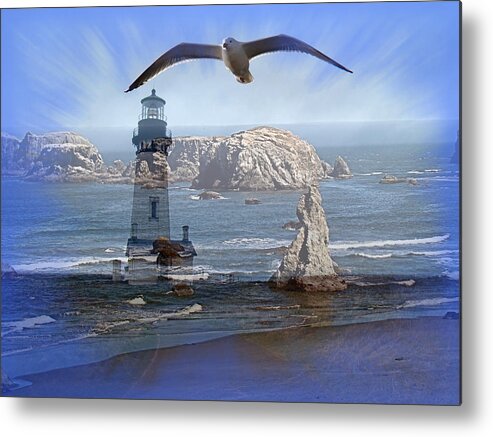 Oregon Metal Print featuring the photograph Oregon Coast Composite by Nick Kloepping