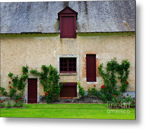 Outbuildings Metal Print featuring the photograph Outbuildings of Chateau Cheverny by Louise Heusinkveld