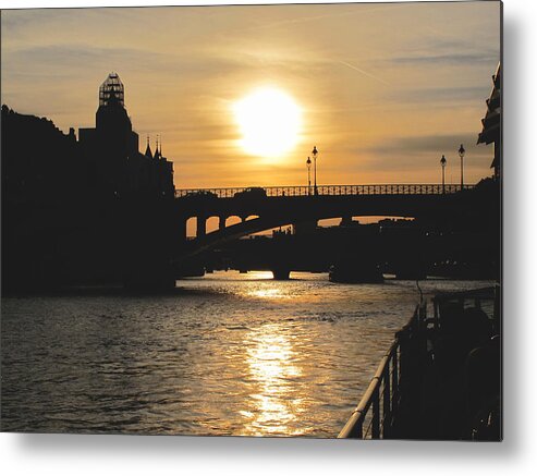 Paris Metal Print featuring the photograph Parisian Sunset by Kathy Corday