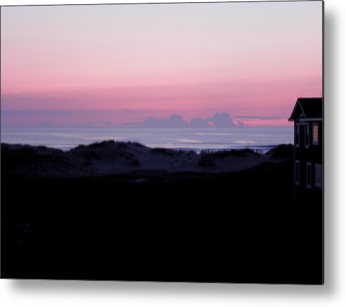 Pink Metal Print featuring the photograph Pink Sunrise Over The Dunes by Kim Galluzzo