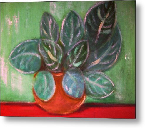 Potted Plan Metal Print featuring the painting Potted Plant by Joseph Ferguson