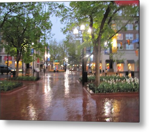 Rainy Evening Metal Print featuring the photograph Rainy Evening in Boulder by Shawn Hughes