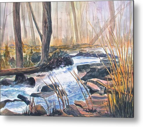 Colorado Metal Print featuring the painting River Rush by Frank SantAgata