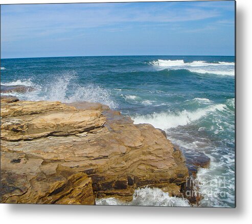 Scotland Metal Print featuring the photograph Rock Formation Dunbar by Yvonne Johnstone