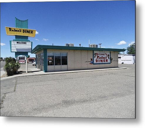  Old Rt 66 Diner Metal Print featuring the photograph RT 66 Rubee's Diner by Paul Plaine