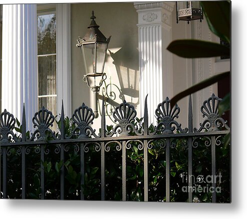 New Orleans Metal Print featuring the photograph Scallop Fence by Jeanne Woods