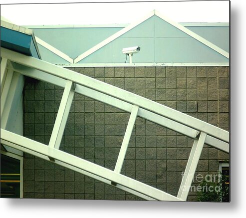 Security Metal Print featuring the photograph Security Camera on Government Building by Renee Trenholm