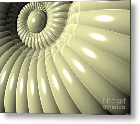 Shell Metal Print featuring the digital art Shell of Repetition by Phil Perkins