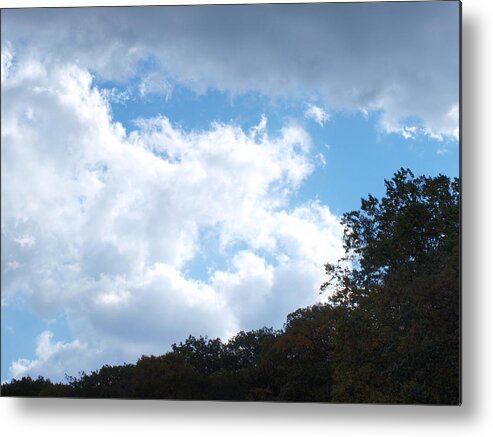 Blue Metal Print featuring the photograph Sky by Ellen Lewis