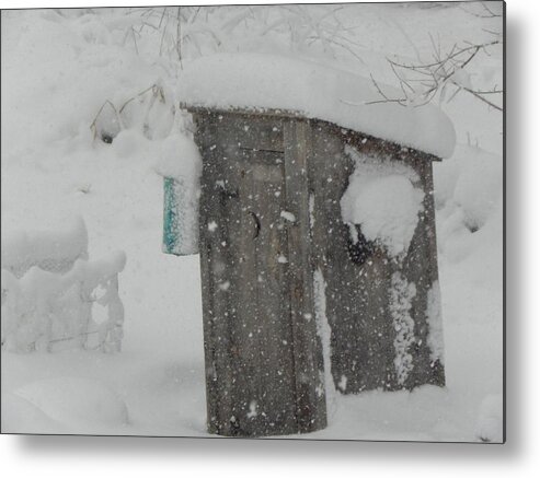 Snow Metal Print featuring the photograph Snow Storm In The Country by Kim Galluzzo