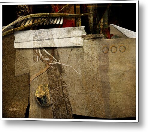 Abstract Metal Print featuring the digital art Stone Foundation by James VerDoorn