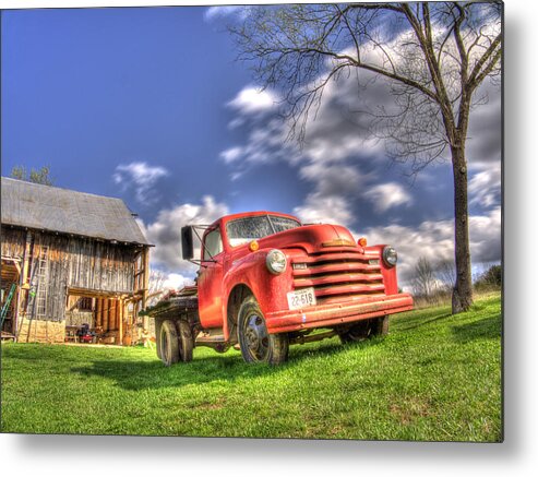 Chevy Truck Metal Print featuring the photograph Stovebolt by William Fields