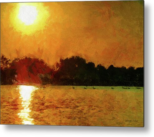 Sun Metal Print featuring the painting Sun Burned by Jeffrey Kolker