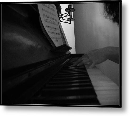 Piano Metal Print featuring the photograph The phantom at the opera by Cristina Spataru