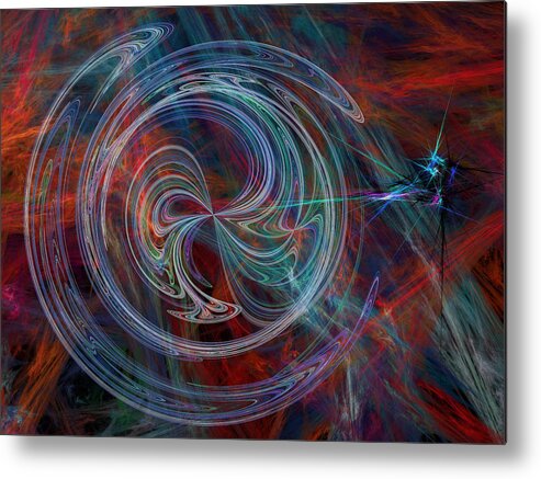 Abstract Metal Print featuring the digital art The Spark of Life by Rod Johnson