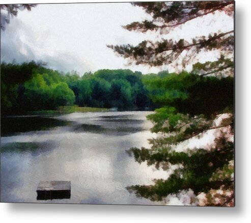 Sky Metal Print featuring the photograph The Swimming Dock by Michelle Calkins