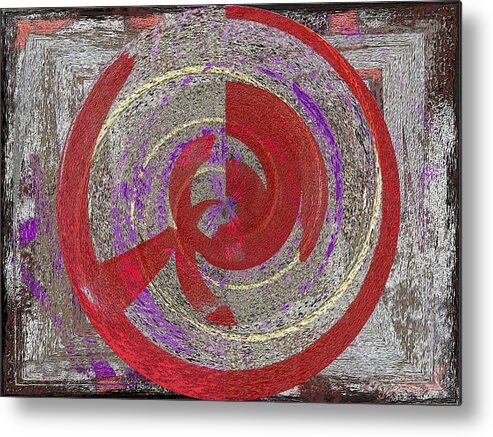 Abstract Metal Print featuring the digital art The Writing On The Wall 7 by Tim Allen