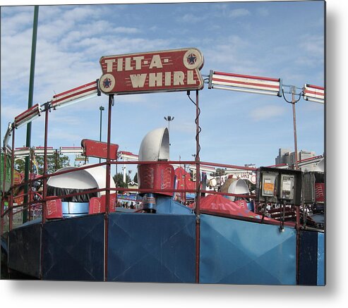 Tilt-a-whirl Metal Print featuring the photograph Tilt A Whirl Ride by Kym Backland