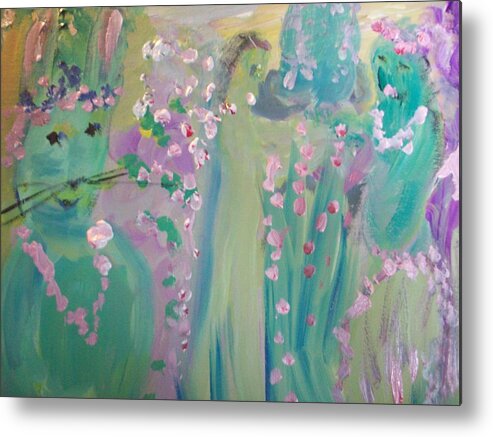 Easter Metal Print featuring the painting Topiary Easter by Judith Desrosiers