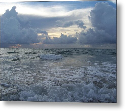 Waves Metal Print featuring the photograph Up Close and Personal by Sheila Silverstein