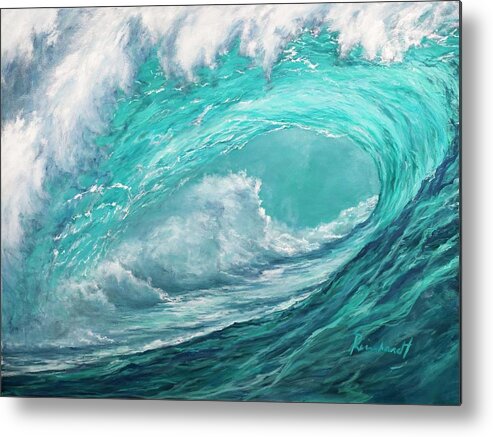  Metal Print featuring the painting Wave 10 by Lisa Reinhardt