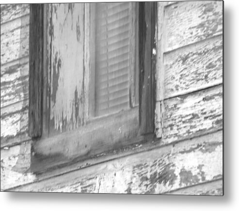 Abstract Metal Print featuring the photograph Window with Screen by Lenore Senior