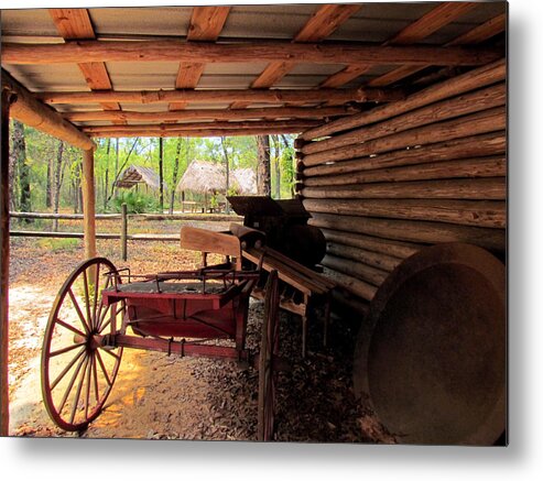 Horse Cart Metal Print featuring the photograph Yesterday by Judy Wanamaker