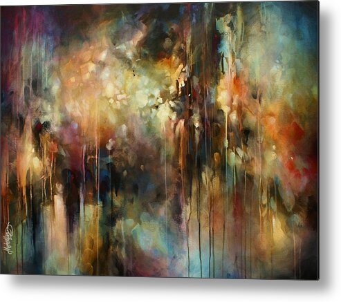 Large Metal Print featuring the painting ' Summers Rain ' by Michael Lang