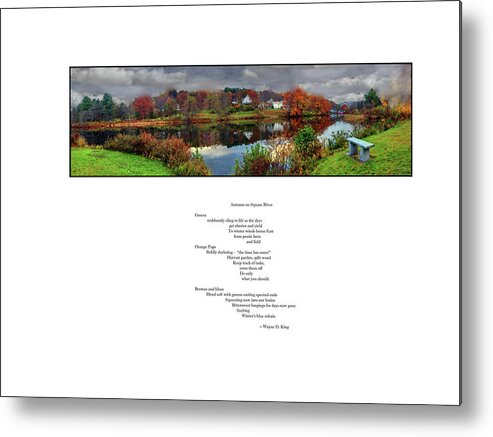Squam Metal Print featuring the photograph Autumn on Squam River Poem by Wayne King