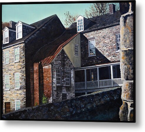 Historic Buildings In West Virginia Metal Print featuring the painting Back to the Past #1 by Phyllis Mortensen